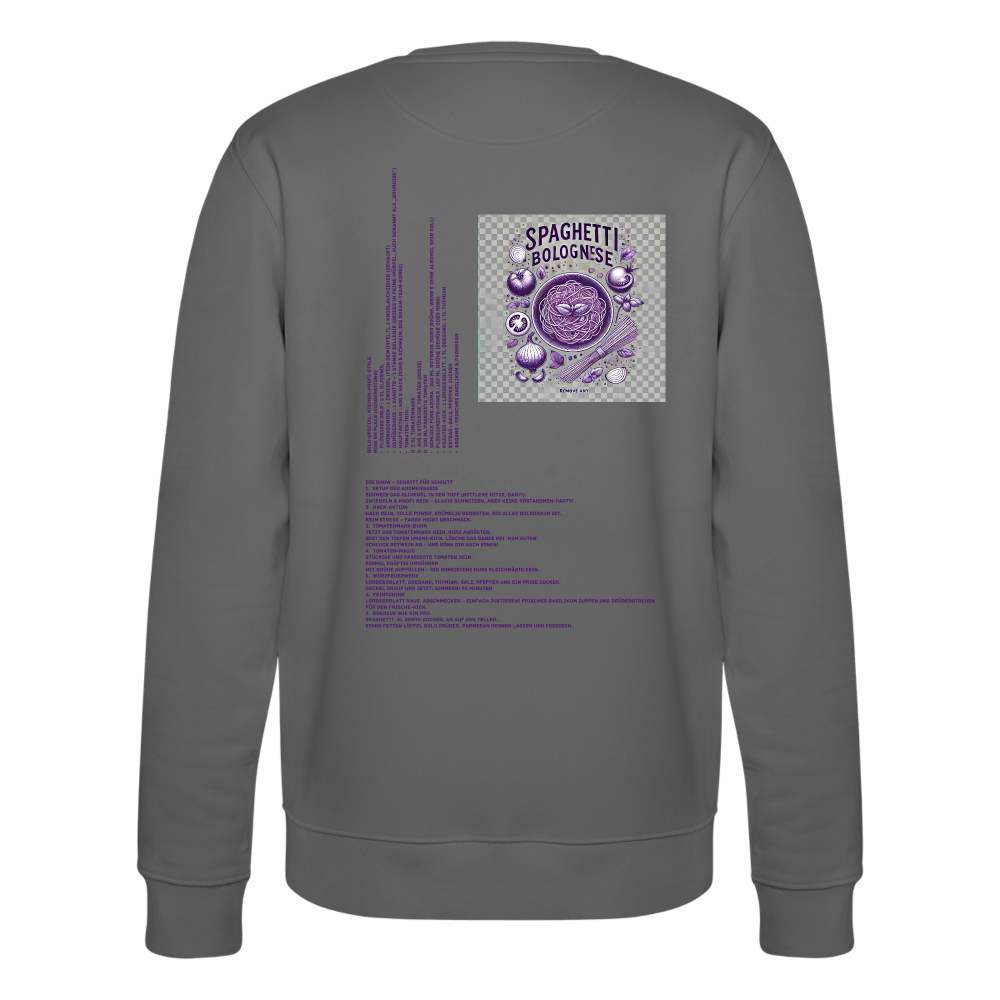 FOOD LOVE Collection Unisex Bio-Sweatshirt Bolo - Anthrazit
