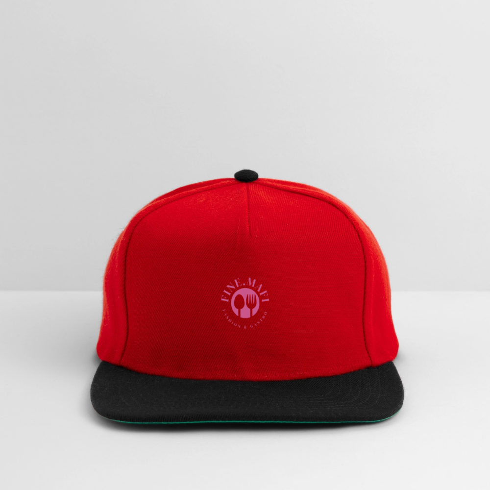 FINE.MAFI Crew Snapback Cap - Rot/Schwarz