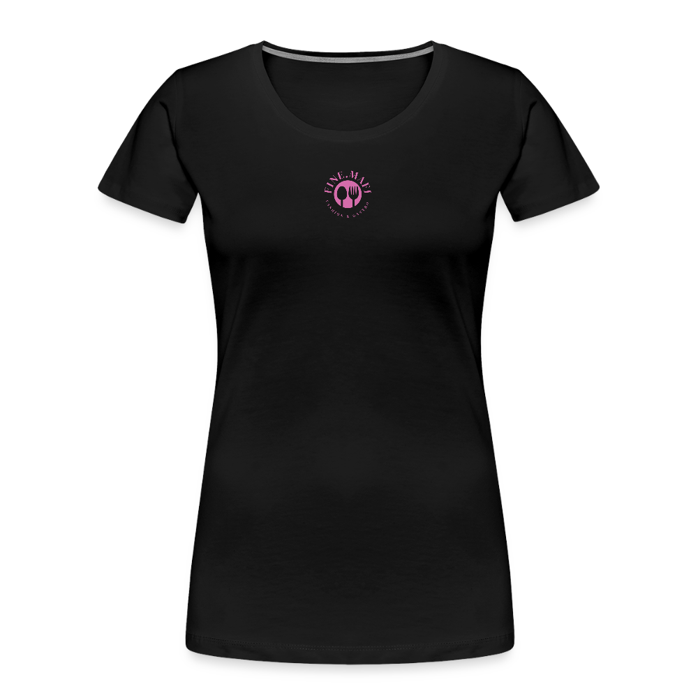 FOOD LOVE Frauen Premium Bio T-Shirt DIGGA - Schwarz