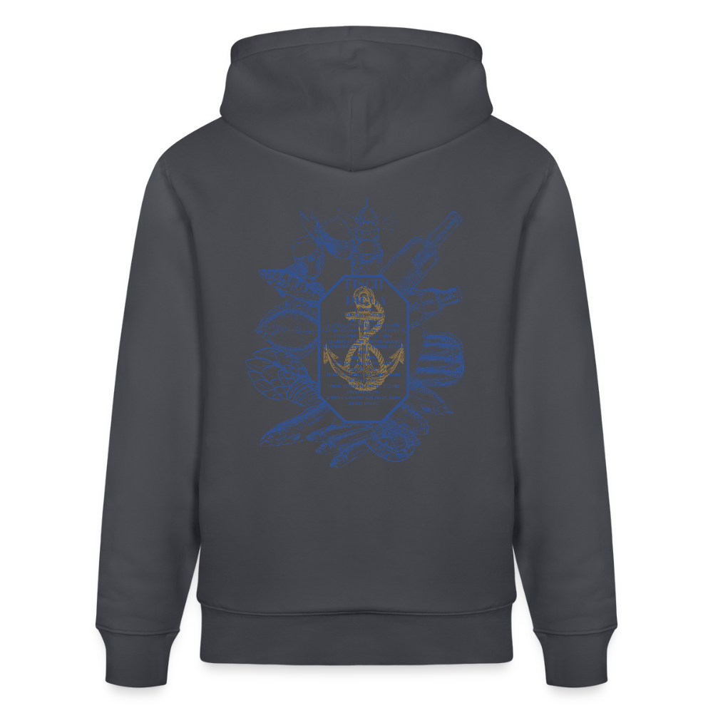 FOOD LOVE Unisex Bio-Hoodie DIGGA - Indigoblau