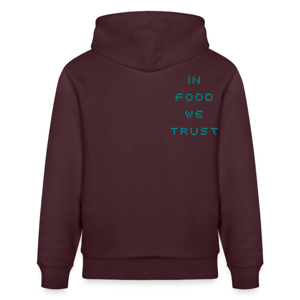 FINE.MAFI in Food we Trust Unisex Organic Hoodie - Maroon