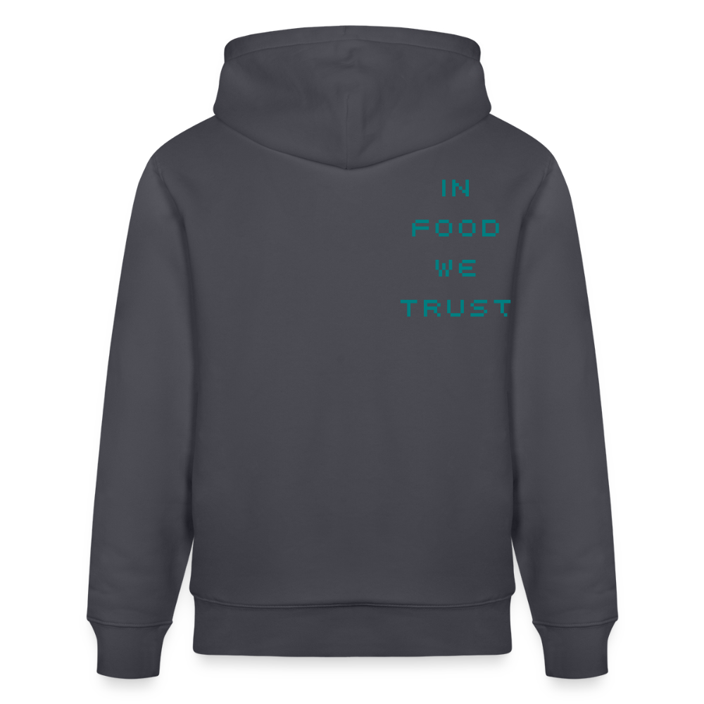 FINE.MAFI in Food we Trust Unisex Organic Hoodie - Indigoblau