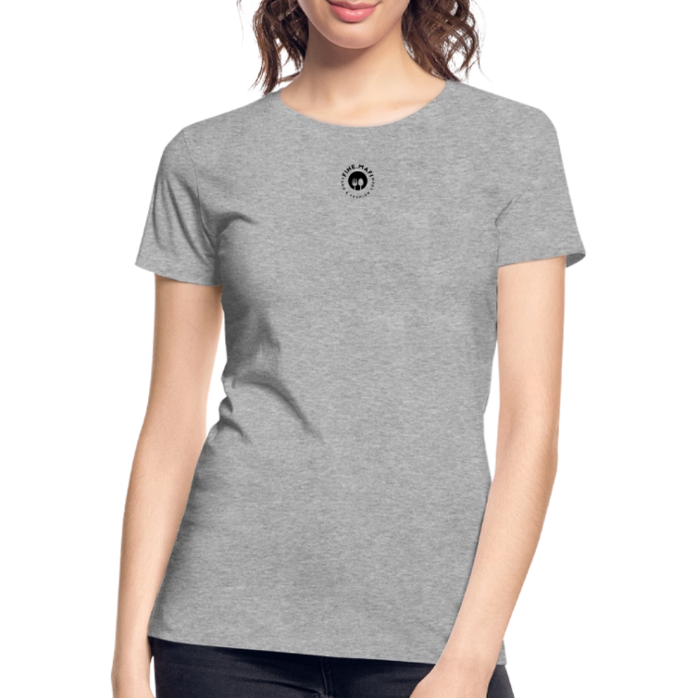 Frauen Premium Bio T-Shirt Hummus - Grau meliert