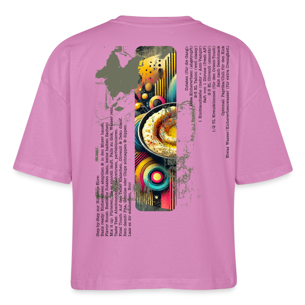 FOOD LOVE Frauen Boxy Bio-T-Shirt Hummus - Pink