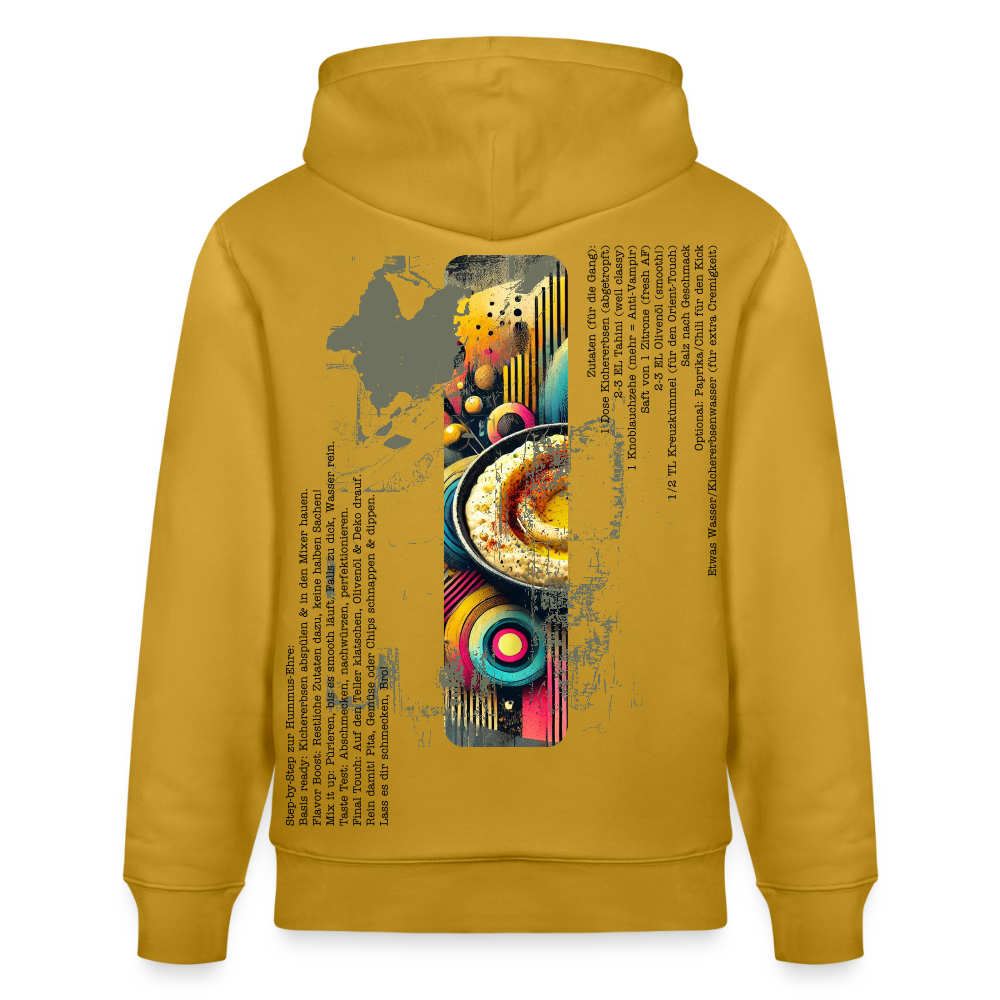 FOOD LOVE Unisex Bio-Hoodie Hummus - Ocker