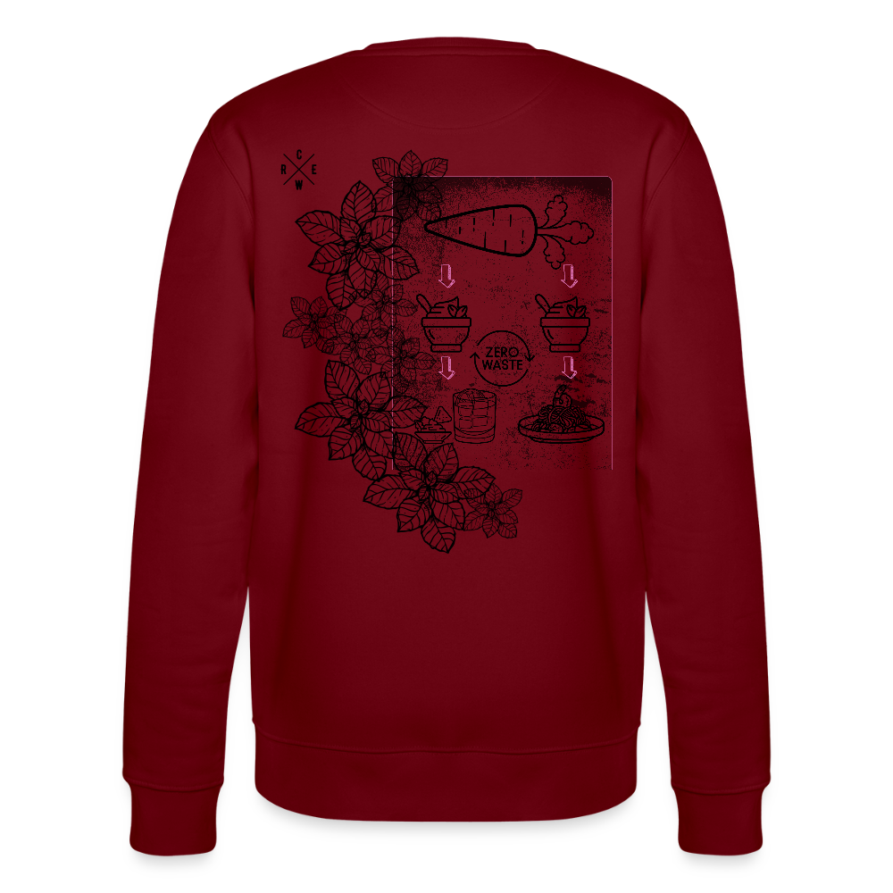 FINE.MAFI Unisex Bio-Sweatshirt Zero Waste Crew - Burgunderrot
