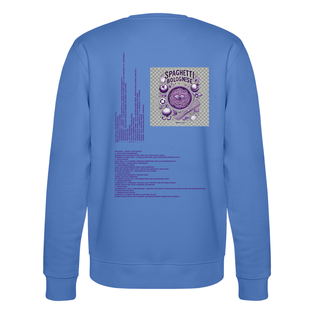 FOOD LOVE Collection Unisex Bio-Sweatshirt Bolo - Blau