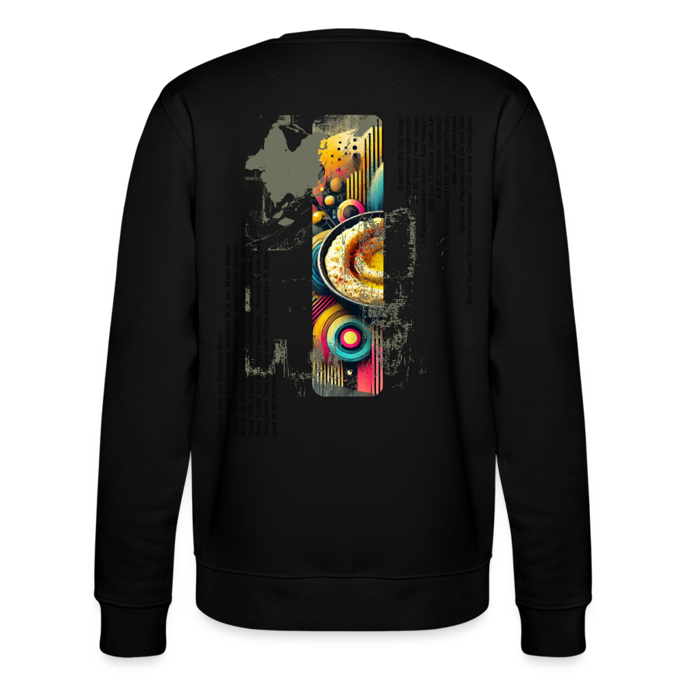 FOOD LOVE Unisex Oversize Bio-Sweatshirt Hummus - Schwarz