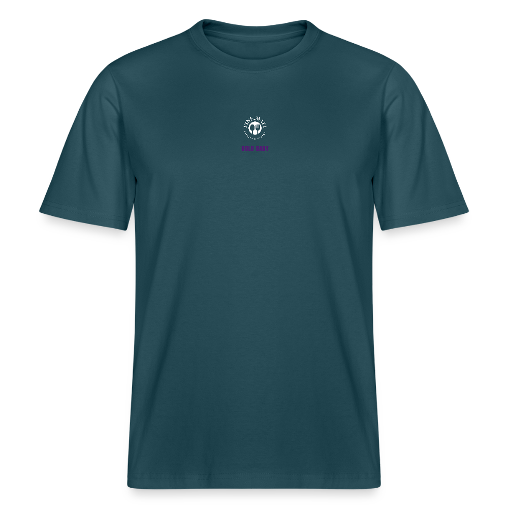 FINE.MAFI Relaxed Fit Unisex Bio-T-Shirt Bolo Baby - Dunkles Petrol