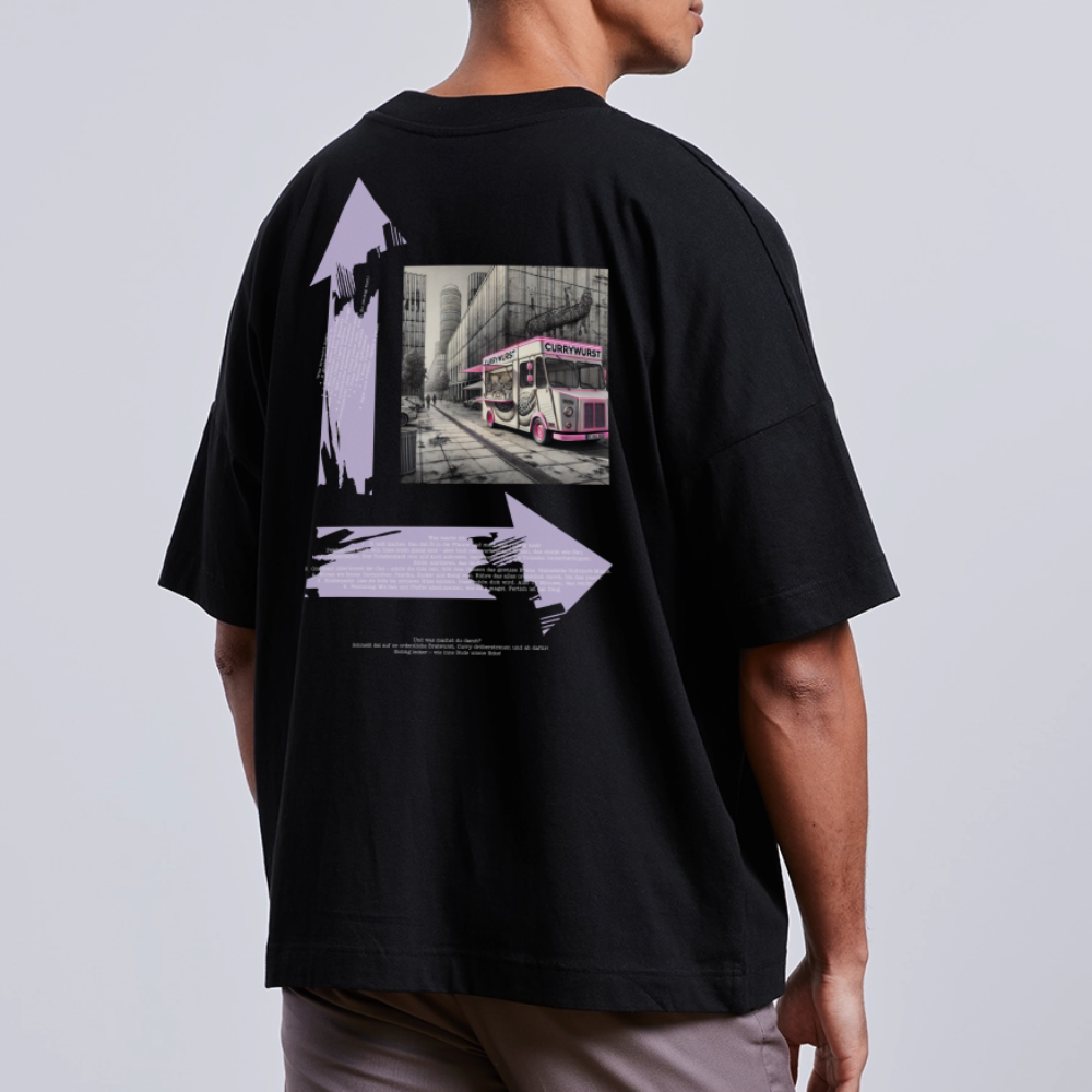 FINE.MAFI Unisex Oversized Bio-T-Shirt – Modell „CW“ - Schwarz