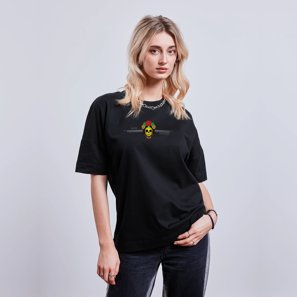 FOOD LOVE Unisex Oversize Bio-T-Shirt Guaca - Schwarz