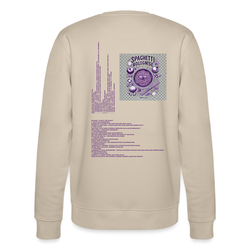 FOOD LOVE Collection Unisex Bio-Sweatshirt Bolo - Beige