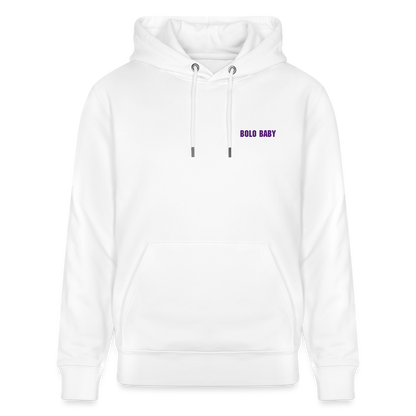 FOOD LOVE Unisex Bio Hoodie Bolo Stile - Weiß