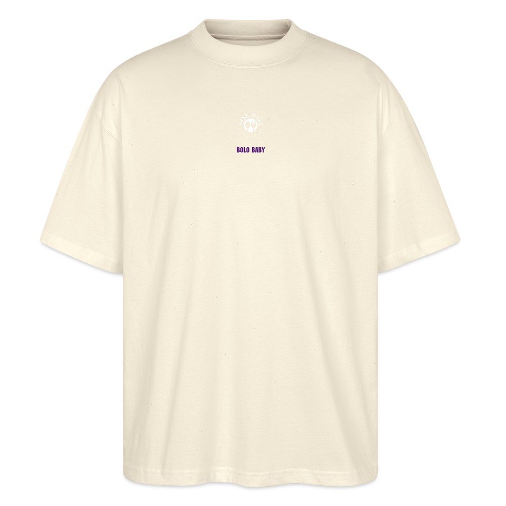 FOOD LOVE Unisex Oversize Bio-T-Shirt Bolo - Weißgrau