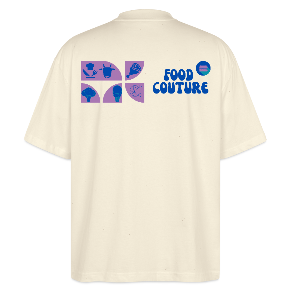 Food Couture Oversized Unisex Bio T-shirt - Weißgrau