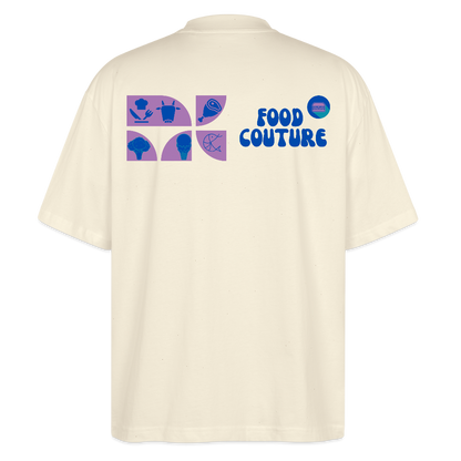 Food Couture Oversized Unisex Bio T-shirt - Weißgrau