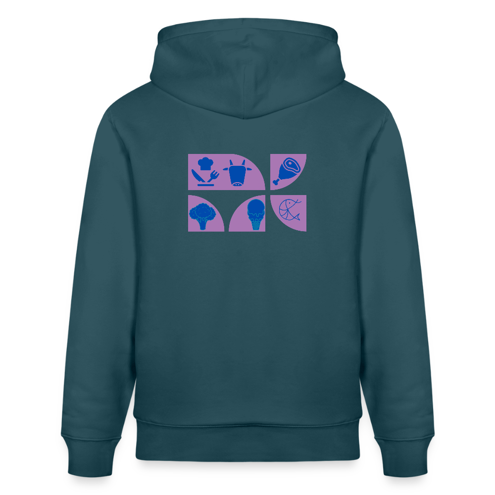 Food Couture Unisex Bio-Hoodie - Dunkles Petrol