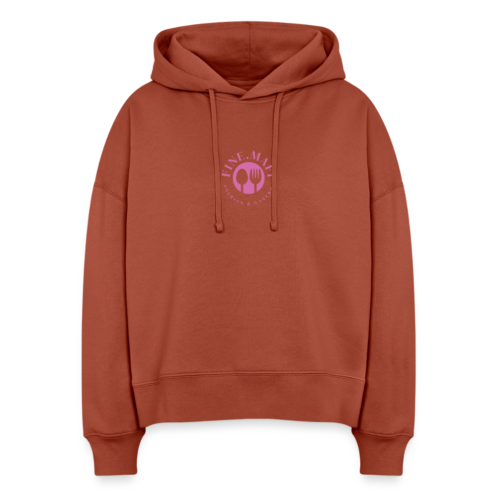 Food Couture Boxy Frauen Bio Hoodie - Terrakotta
