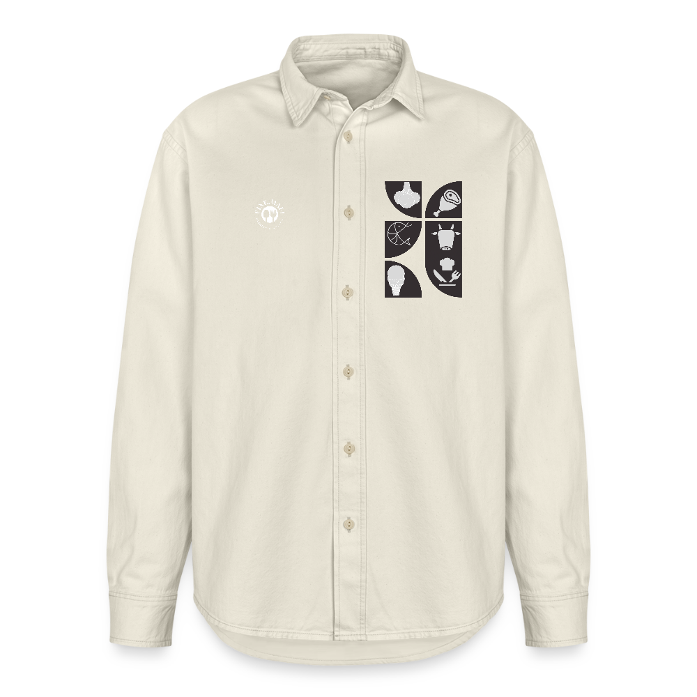 Food Couture Unisex Worker Hemd - Weißgrau