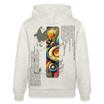 FOOD LOVE Unisex Bio-Hoodie Hummus - Beige meliert