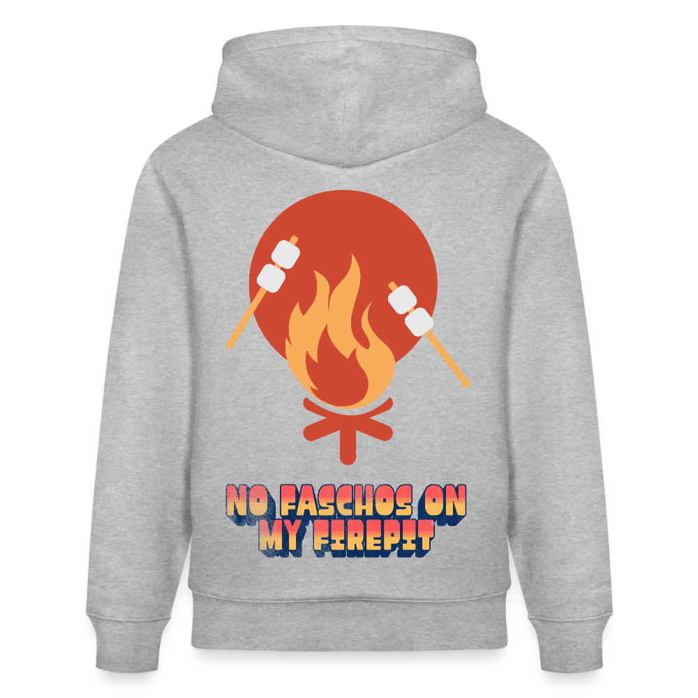 Vanlife Unisex Bio-Hoodie Firepit - Grau meliert