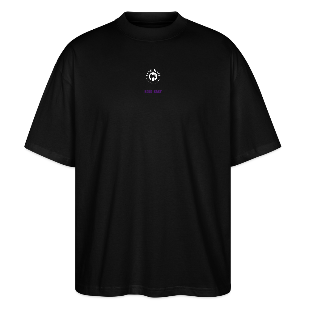 FOOD LOVE Unisex Oversize Bio-T-Shirt Bolo - Schwarz