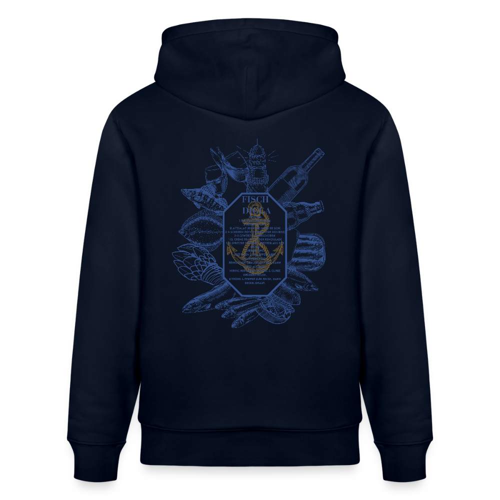 FOOD LOVE Unisex Bio-Hoodie DIGGA - Navy