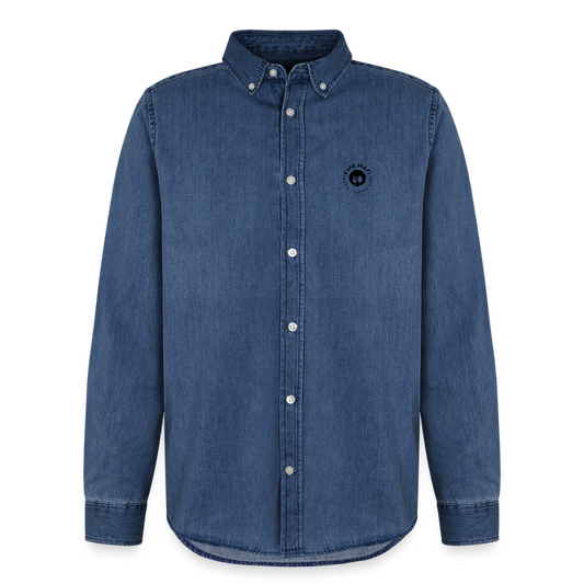 Food Couture Denim Hemd - verwaschenes Mittelblau 