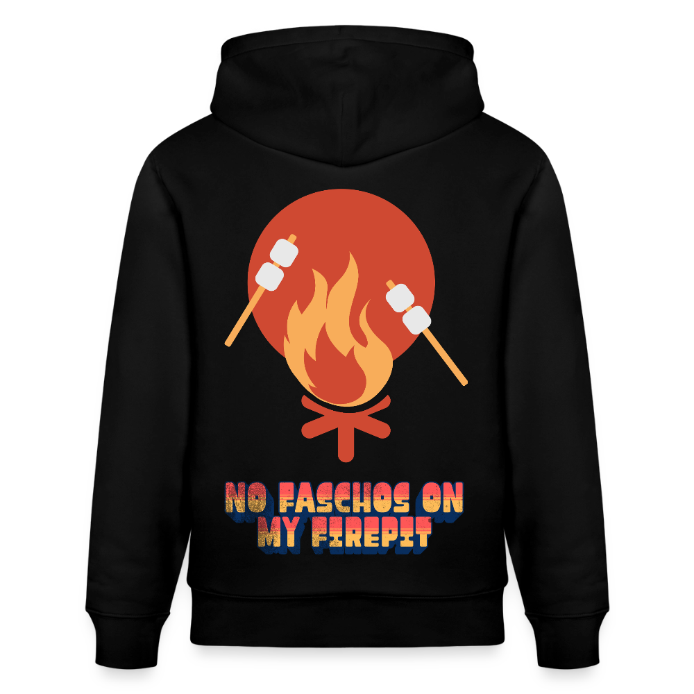 Vanlife Unisex Bio-Hoodie Firepit - Schwarz