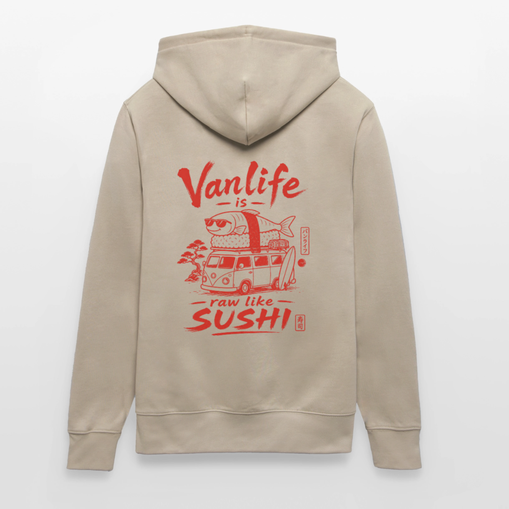 Vanlife Unisex Bio-Hoodie Sushi - Beige