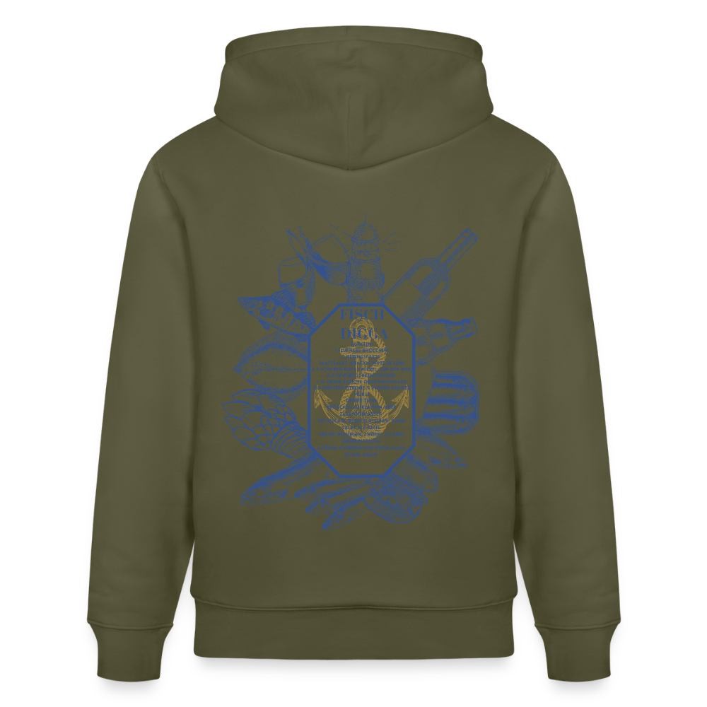 FOOD LOVE Unisex Bio-Hoodie DIGGA - Khaki Grün