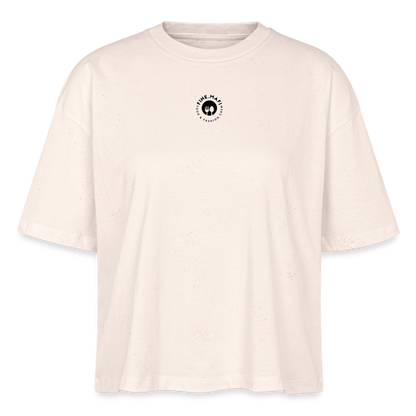 FOOD LOVE Frauen Boxy Bio-T-Shirt Hummus - Naturweiß