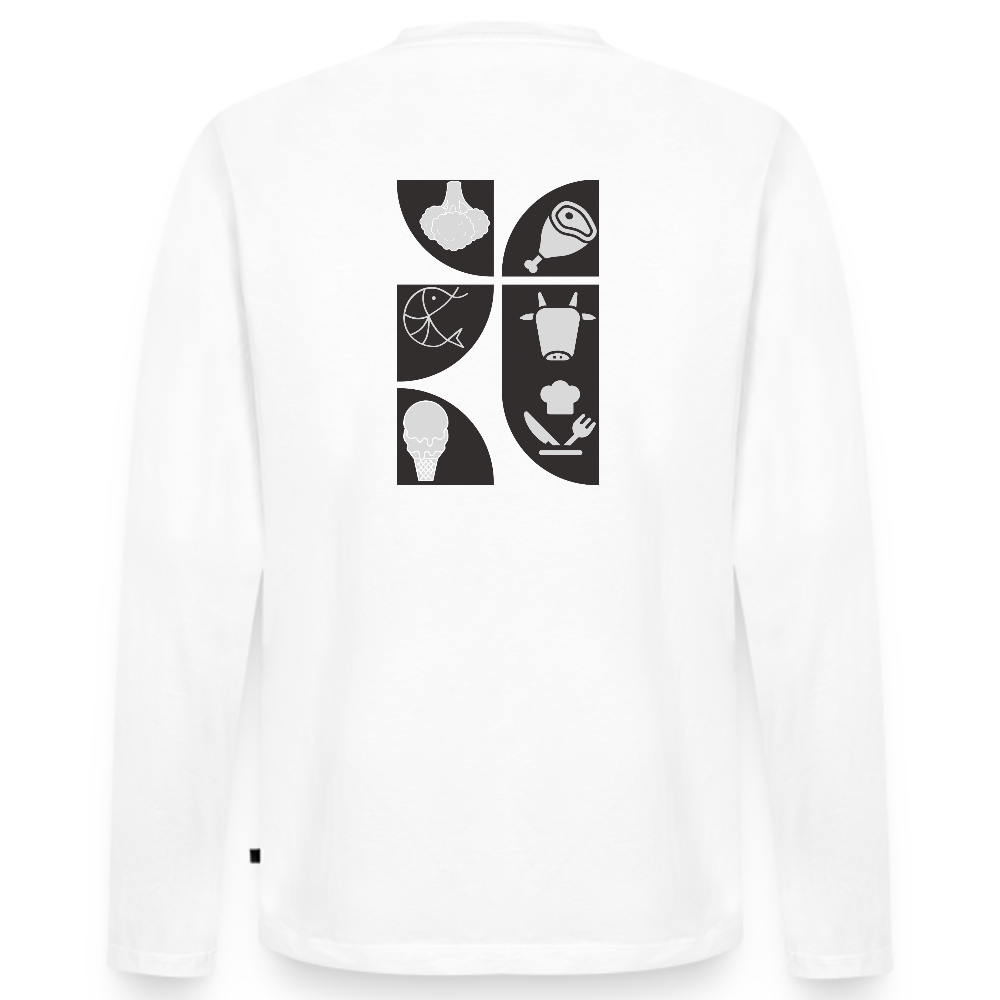 Food Couture Premium Bio Langarmshirt - Weiß
