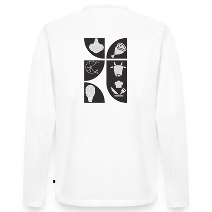 Food Couture Premium Bio Langarmshirt - Weiß