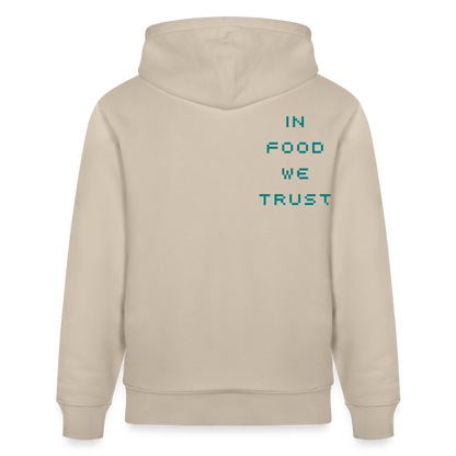 FINE.MAFI in Food we Trust Unisex Organic Hoodie - Beige