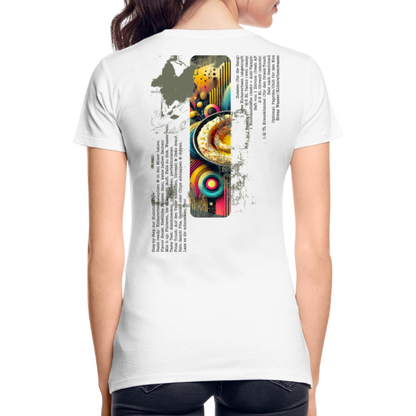 Frauen Premium Bio T-Shirt Hummus - Weiß
