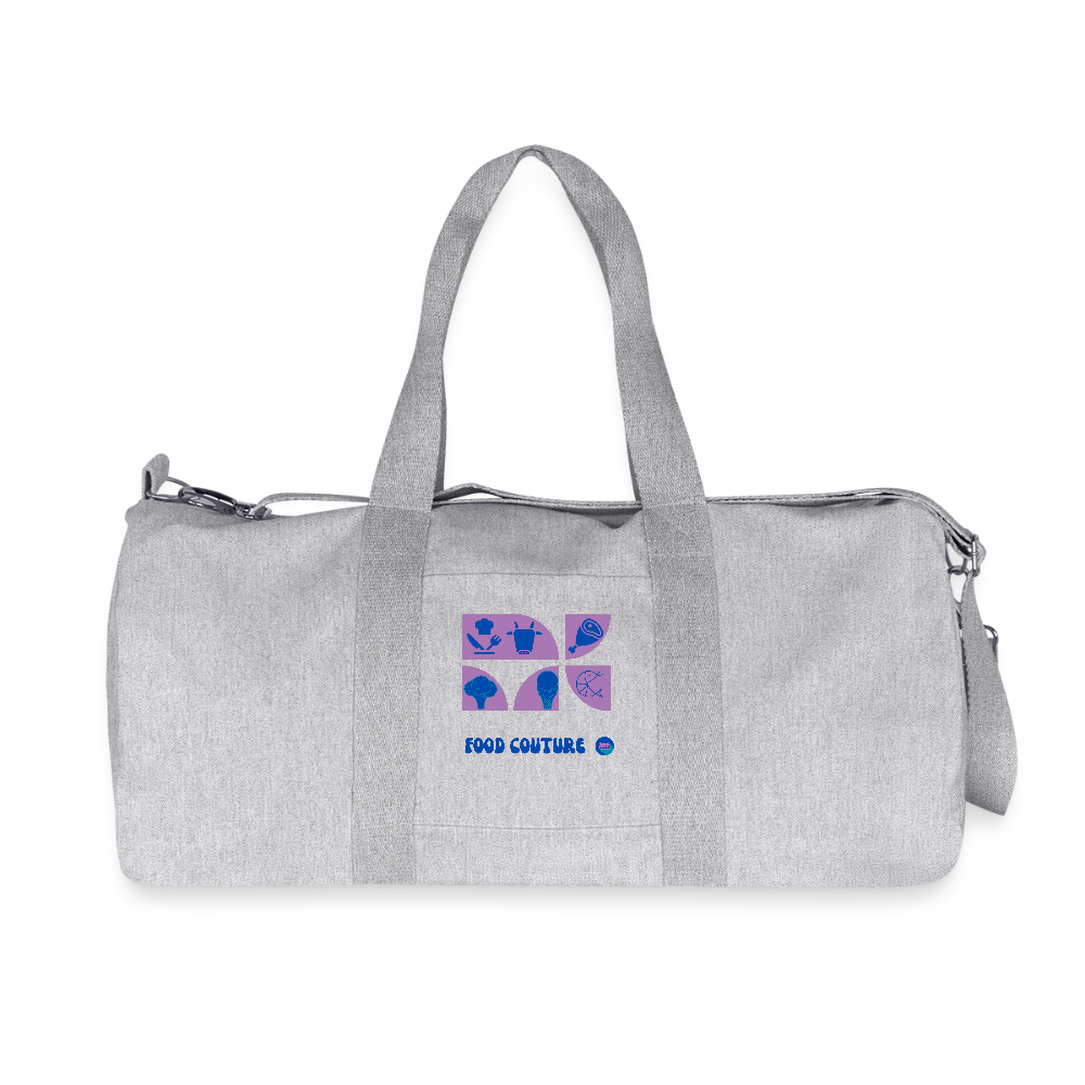 Food Couture recycelte Canvas Duffle Bag - Grau meliert