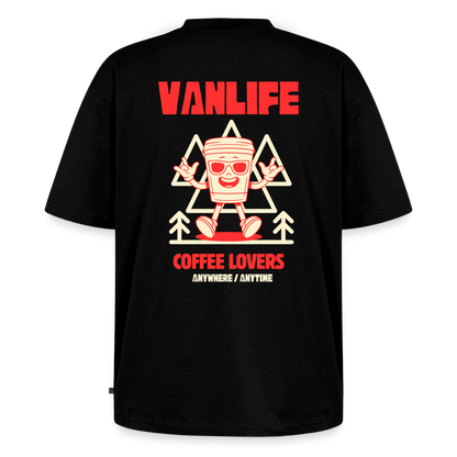 Vanlife Unisex Premium Oversized Bio T-Shirt Coffee - Schwarz