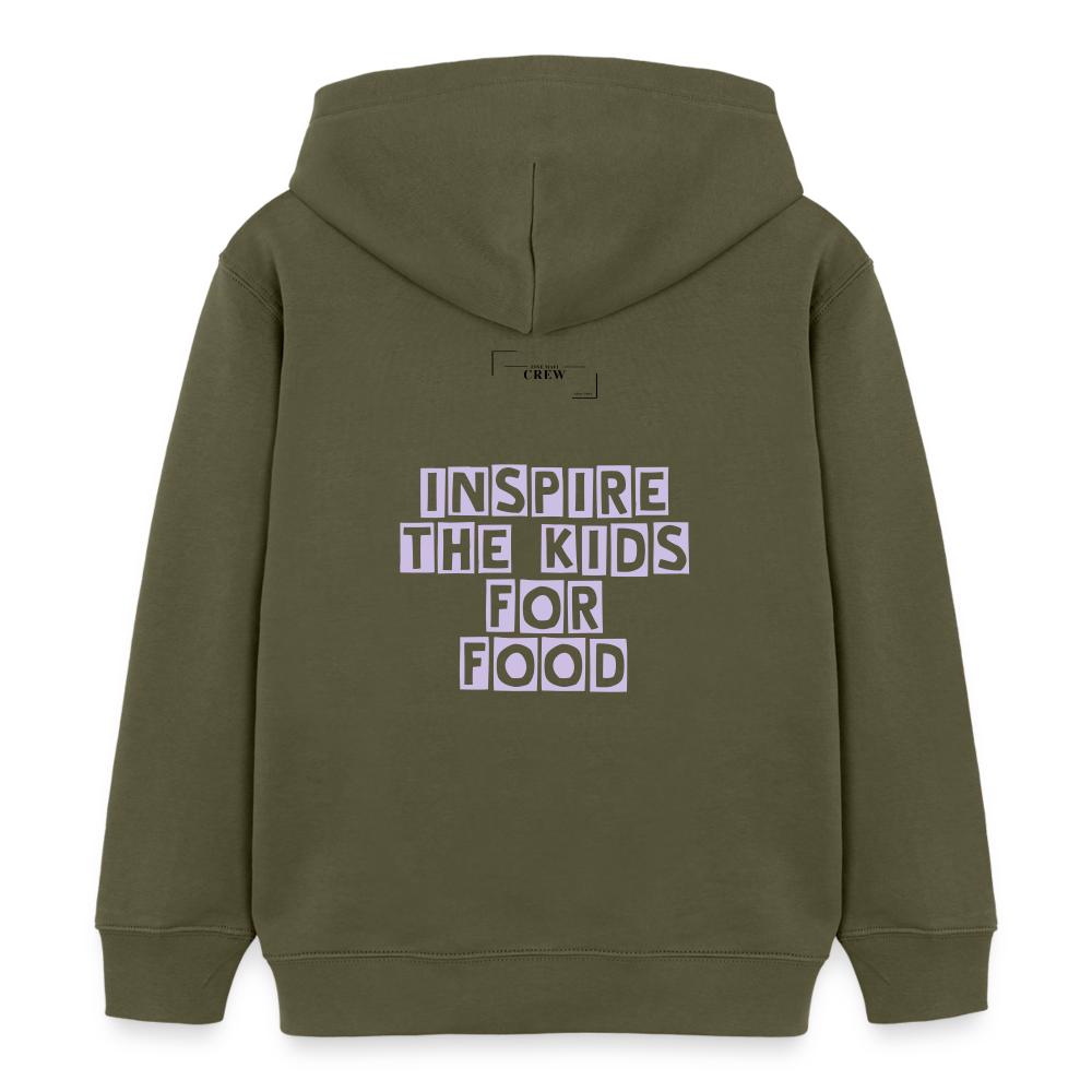 Gastrokids Unisex Organic Hoodie Crew - Khaki