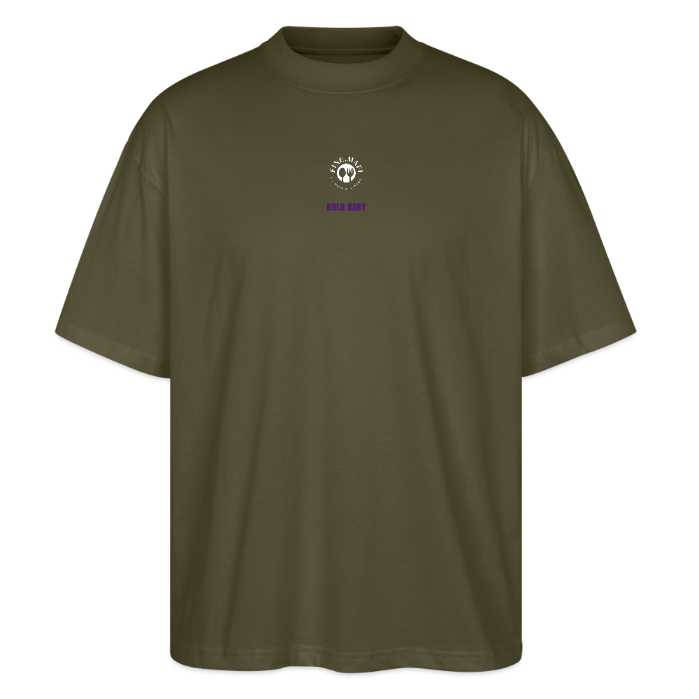 FOOD LOVE Unisex Oversize Bio-T-Shirt Bolo - Khaki