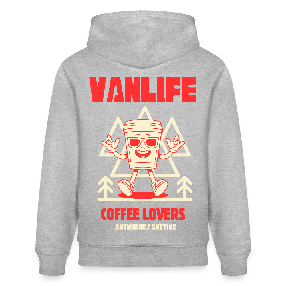 Vanlife Unisex Bio-Hoodie Coffee - Grau meliert