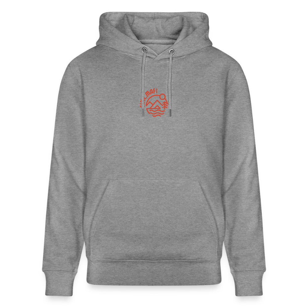 Vanlife Unisex Bio-Hoodie Firepit - Hellgrau marmoriert