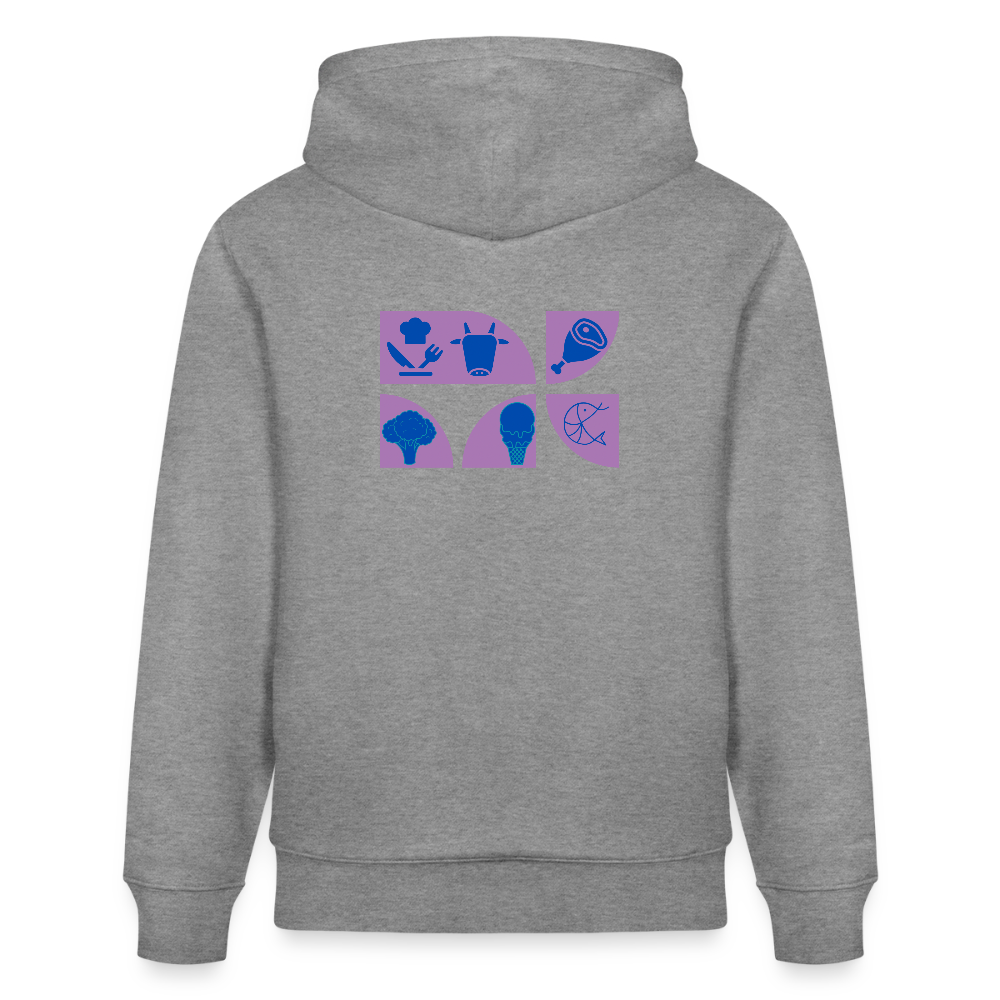 Food Couture Unisex Bio-Hoodie - Hellgrau marmoriert