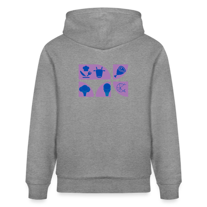 Food Couture Unisex Bio-Hoodie - Hellgrau marmoriert