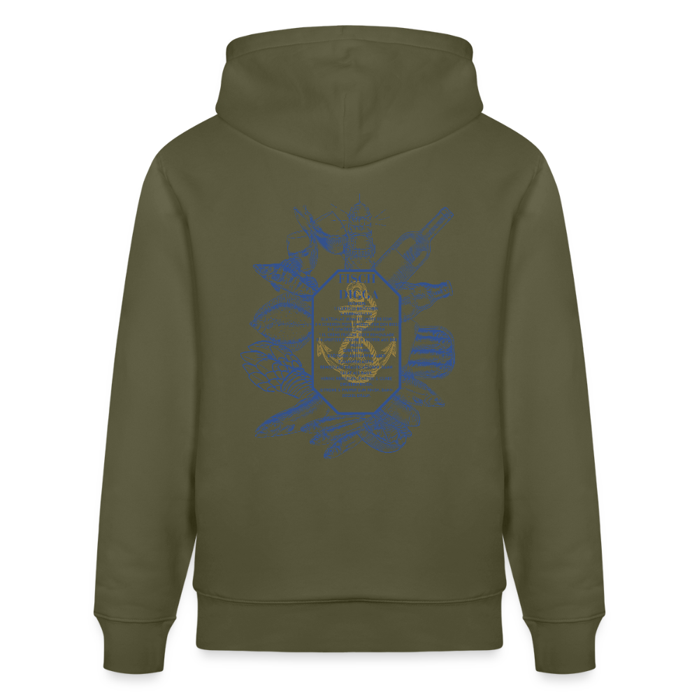 FOOD LOVE Unisex Bio-Hoodie DIGGA - Khaki Grün