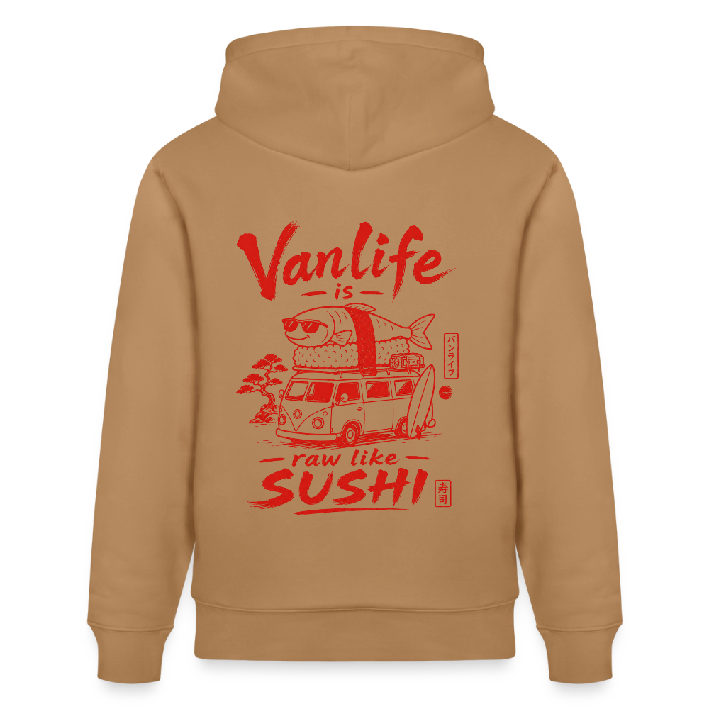 Vanlife Unisex Bio-Hoodie Sushi - Karamell 