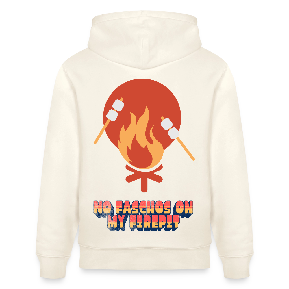 Vanlife Unisex Bio-Hoodie Firepit - Naturweiß 