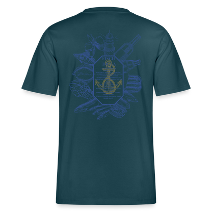 FOOD LOVE Relaxed Fit Unisex Bio-T-Shirt DIGGA - Dunkles Petrol