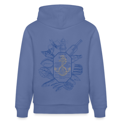 FOOD LOVE Unisex Bio-Hoodie DIGGA - Blau