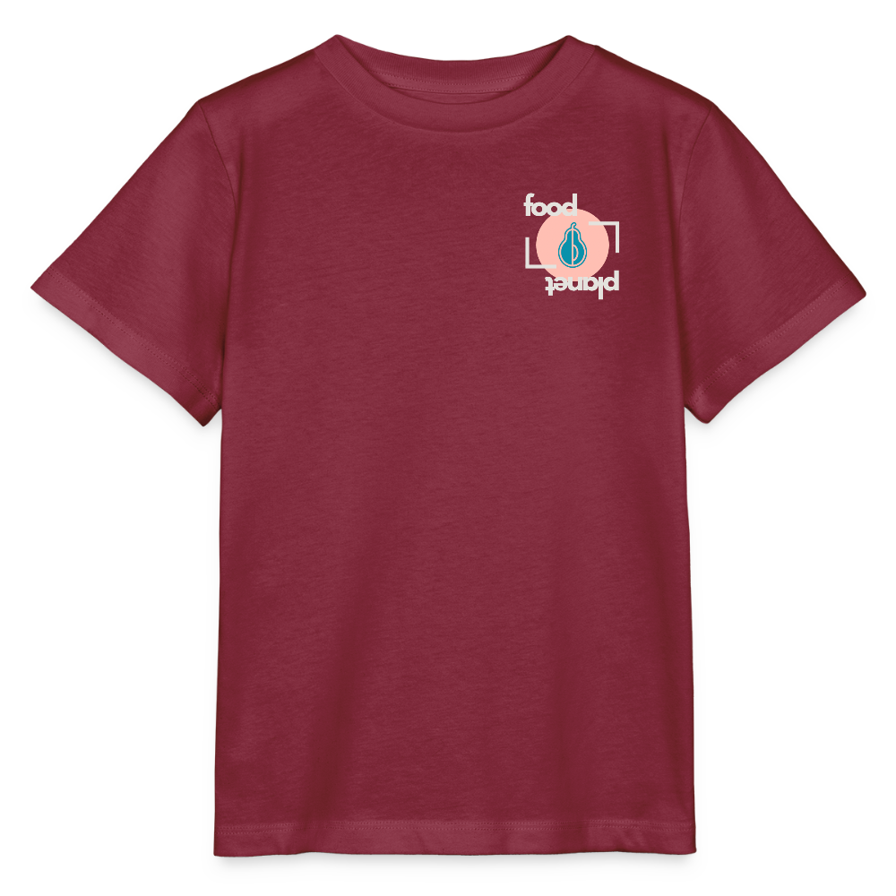 GASTROKIDS Kinder T-Shirt FOOD PLANET - Burgunderrot